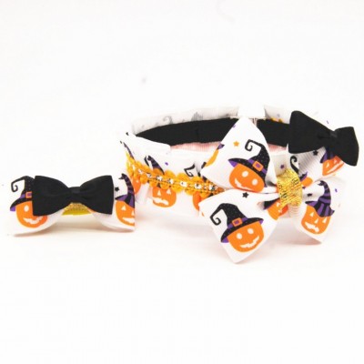 Luxury new arrival Halloween dog collar bow tie