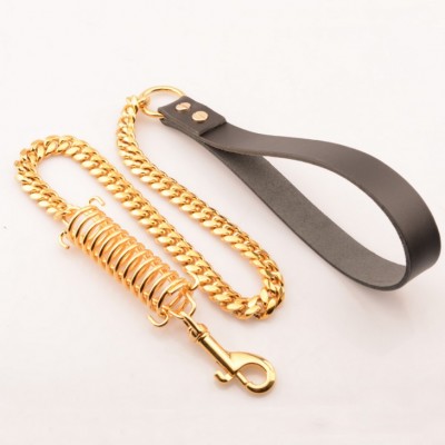 New arrival fashion wholesale luxury gold chain dog collars