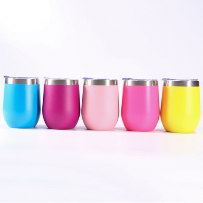 304 double wall stainless steel vacuum insulated cup with lid egg shaped cup coffee cup